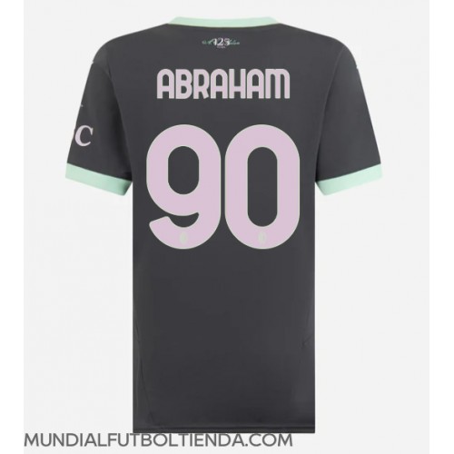 Camiseta AC Milan Tammy Abraham #90 Tercera Equipación Replica 2024-25 para mujer mangas cortas